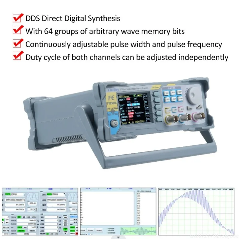 FeelElec FY8300S 60/40/20MHz 3 - Function Arbitrary Waveform Generator 评论和价格